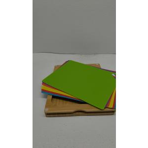 Chef's Vision Flexible Cutting Mats - Set of 6 Non-Slip, Color-Coded Kitchen Cutting Mats - Flexible Cutting Board for Safe, Easy Food Preparation, Cutting Mats for Kitchen