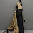 FUNNY FUZZY Elevated Cooling Dog Bed with Canopy(30"x24"x7"), Khaki, Outdoor Raised Dog Cot with Shade, Cooling Breathable Mesh Pet Bed, Portable Waterproof Dog Camping Bed for Large Medium Small Dogs