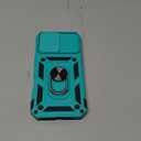 SunStory Compatible with iPhone 17 Case with HD Screen Protector & Slide Camera Cover & Rotated Ring Kickstand, [Military-Grade] iPhone Case for iPhone 17, Teal