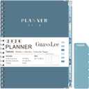 GuassLee Large 2026 Planner, Weekly and Monthly Planner from January 2026-December 2026, 8.5"x 11" Calendar Agenda Book with Back Pocket, Stickers for Home Office School Supplies, A4 Size, Blue