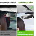 Tesla Model 3 Model Y Accessories of Screen Protector Frame + Center Console Wireless Charging Silicone Pad + Interior Rear View Mirror Cover 3pcs 3in1 (White)