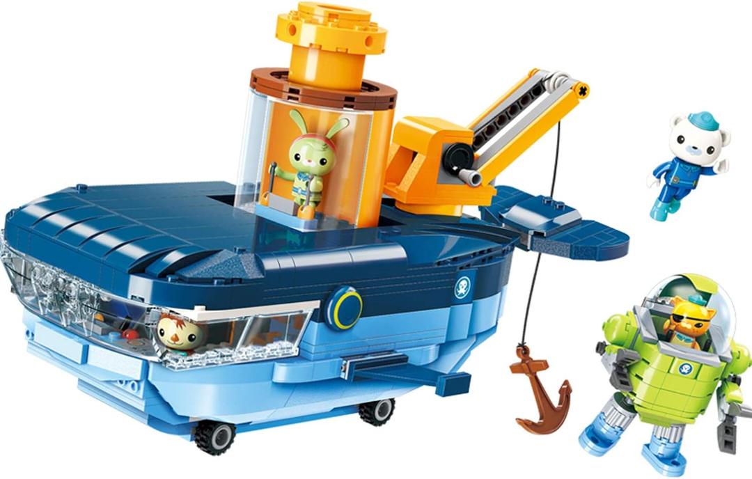 for Age 6+ Building Block Ocean Adventure Octonauts GUP-C Blue Whale Vehicle & Barnacles Kwazii Tweak 630pcs Building Brick Set-No Package Box