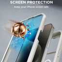 Miracase Magnetic for iPhone 15 Pro Case [Compatible with MagSafe] Full-Body Phone case with Built-in Glass Screen Protector& Camera Protector, Military Drop Proof 15 Pro Cover,Titan