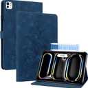 Case for iPad Pro 13 Inch (M5) 2025/ (M4) 2024, Auto Wake/Sleep Supports Pencil Pro and Pencil(USB-C) Magnetic Clasp Stand for iPad Pro 13 Inch Cover, Blue