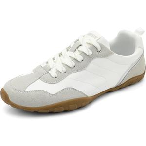 UBFEN Women's Retro Fashion Sneakers All-Day Minimalist Comfortable Walking Tennis Shoes Lightweight Zero Drop Barefoot Style