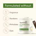 Aveeno Daily Moisturizing Cream with Prebiotic Oat & Shea Butter for Body, Face & Hands Moisturizer Cream, Hydrates Normal to Dry, Sensitive Skin, Fragrance Free, Non-Comedogenic, 20 oz