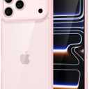 LoeoeL for iPhone 17 Pro Max Case Clear, Transparent Hybrid iPhone 17 Pro Max Phone Case [Hard Plastic & Soft Silicone Bumper] Acrylic Non Yellowing Thin Slim Protective Cover for Women, Light Pink