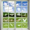 25 Pcs Bird Window Strike Prevention, Bird Strike Prevention for Windows Hummingbird Safe Decals for Glass Doors, Easy to Apply & Remove