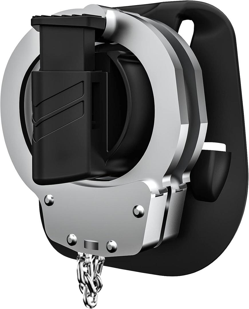 Open Top Handcuff Holster Fits Hinged and Chain Cuffs, Law Enforcement Holder for Duty Belt, Polymer Belt Clip Case With Quick Release, Black (Not Fit ASP)