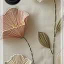 for iPhone 16 Case, Wireless Charging Compatible,Dual-Layer Protection with Stylish Wildflower Design, Soft Silicone + Hard Shell, Cute Phone Cover for Women - Ethereal Wire Florals