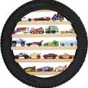 Tapeera Model Car Display Case Stand - Toy Cars Organizer Wall Display Tire Shelf Cabinet - Holds Up to 18 Diecast 1/64 Car Collectibles - Compatible with Hot Wheels Matchbox - Wheel Diameter 16 Inch