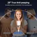 SYNCWIRE Privacy Screen Protector for iPhone 15 Pro 6.1''[2-Pack], Unbreakable True 28 Anti Spy Tempered Glass Saver Black [Easy Installation Frame] [9H Hardness] [Bubble Free] [Sensitive Touch]