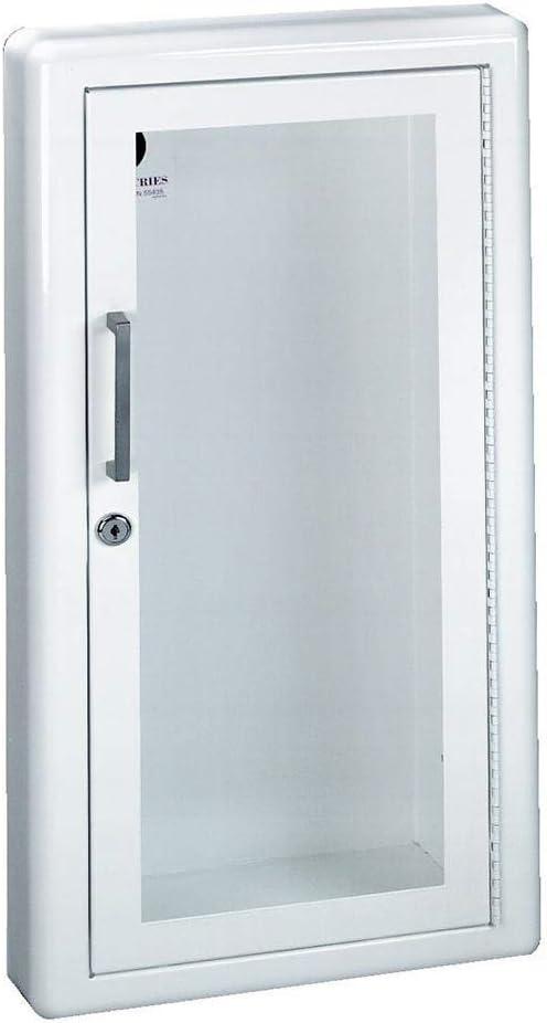 JL Industries 1017G10 Ambassador Cabinet-Full Glazing Door-Primed Steel-Semi Recessed-3in Round Edge