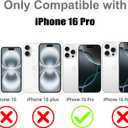 MOWIME Compatible with iPhone 16 Pro Case with Strap Wrist, Cheetah Print Shockproof Soft TPU Protective Case for Women Girls, Slim Anti Scratch Case for iPhone 16 Pro 6.3 Inch, Black