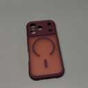 Thomo Magnetic for iPhone 17 Pro Case, [Compatible with Magsafe] [Full Camera Protection] Translucent Matte Military Grade Shockproof with Anti-Fingerprint Phone Cover 2025, Wine Red