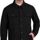 Spyder Men's Core Sweater Fleece Shirt Jacket Shacket (Black, M)
