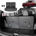 Cargo Mat for Hyundai Santa FE 2024 2025 2026, All Weather TPE Cargo Mat with Backrest Mat Rear Cargo Liner Protection for Hyundai Santa Fe Calligraphy Accessories (Fit Hybrid and Fuel)