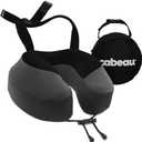 Cabeau Evolution S3 Travel Pillow - Memory Foam Neck Pillow for Airplane and Long Flights with Seat Straps for Head and Neck Support, 360 Degree Support (Steel Grey)