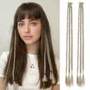 Clip in Braids Hair Extensions, REECHO 6 PCS Clip in Hair Extensions Baby Braids,22 Inch Long Natural Soft Synthetic Hairpieces for Women Daily Wear (Cool Light Blonde)