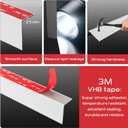 100% Blackout PVC Light Blocking Strip for Window Shades and Blinds Both Sides Tracks for Blackout Shades Easy to Install for BedroomGreat for Bedroom Nursery (L-Shaped White-2pcs, 58.5")