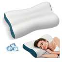 Cervical Neck Pillow for Pain Relief, Contour Memory Foam Pillows Ergonomic Pillow Orthopedic Cooling Pillow Bed Pillow Neck Support for Side Back Stomach Sleepers