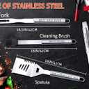 Bonsai Tree Dad Birthday Gifts from Daughter, Gifts for Dad, Best Dads Ever Gift for Fathers Day - Cool Grilling BBQ Present for Father from Son - Daddy Stainless Steel Metal Tool Heavy Duty Set 4