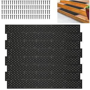 tonchean 8 Pack Aluminum Stair Treads,30 x 3.75 Inch Non Slip Stair Nosing