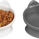Kitty City Raised Cat Ear Bowls, Small Bowls 2pk (Modern)