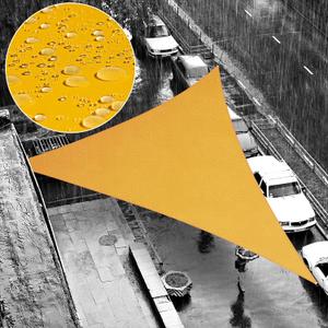 ShadeMart 16' x 16' x 16' Yellow Triangle Waterproof Sun Shade Sail 95% UV Resistant Canopy Awning Shelter Sunshade for Backyard Patio Deck Balcony Pergola Garden