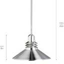 Kichler Grenoble Mini Pendant Light Fixture, Contemporary Kitchen Island Hanging Light with Brushed Nickel Cone Shade, 1-Light 150W Max for Kitchen Island or Dining Room (11" x 8"), 2714NI