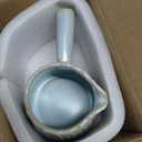 Espresso Cup Ceramic, Espresso Accessories, Espresso Measuring Cup with Handle, Expresso Shots Cups with Spout, 6 OZ / 200ML, Light Green