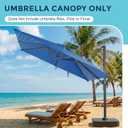 COWVIE Umbrella Canopy Replacement for 8 Ribs Patio Umbrella, Outdoor Table Parasol Replacement for Yard, Canopy Only