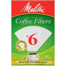 Melitta #4 Cone Coffee Filters, White, 40 Total Filters Count -
