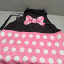 Cartoon Mouse Apron, Polka Dots Aprons for Cute Girl Women Cooking Kitchen Aprons Adjustable Neck Strap with 2 Pockets (Blush Pink)