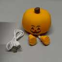 Pumpkin Night Light for Kids Cute Jack O Lantern Halloween Decor Nightlight for Baby Nursery Toddler Squishy Pumpkin Lights Cordless Rechargeable Dimmable Silicone Bedside Lamp Halloween Gifts