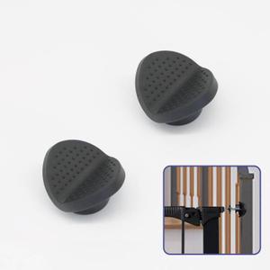2 x Baby Gate Banister Adapter Kit (2 Pack) Universal Hardware for Pressure Mounted Dog Gate for Stairs Banister to Wall Baby Gate Hardware Stair Gate, Black