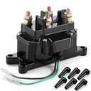 12V 250A Well-Made Winch Solenoid Relay Contactor Thumb Truck Serves as a Perfect Replacement for ATV UTV 2000-5000lbs Winch with 6 Protecting Caps