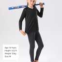 Stelle Youth Girls Athletic Performance Long Sleeve Shirts V Neck Moisture Wicking Base Layer Undershirt (M)