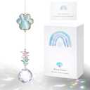 Pet Memorial Suncatcher - Dog Paw Memorial Gifts, Pet Loss Crystal Prisms Rainbow Maker, Lost of Dog Bereavement Gift Idea, Thoughtful Dogs and Cats Remembrance Sun Catcher, Pet Sympathy Gifts (Pet Paw Sympathy)