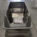 Enclosed Stainless Steel Cat Litter Box with Lid Extra Large Litter Box for Big Cats XL Metal Litter Pan Tray with High Wall Sides Enclosure, Non-Sticky, Anti-Leakage, Easy Cleaning
