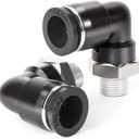 TAILONZ PNEUMATIC Male Elbow 10mm Tube OD x 1/8 Inch NPT Thread 90 Push to Connect Fittings PL10-N1 (Pack of 10)