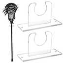 Legrape 2 Pack Lacrosse Stick Wall Mount, Acrylic Hockey Stick Wall Mount & Display Rack for Ice Hockey Sticks, Clear