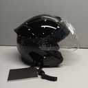 VCAN V88 3/4 Open Face Motorcycle Scooter Helmet ECE & DOT Approved, Black, XS