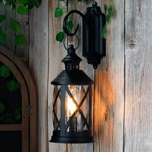 TRIROCKS Battery Powered Metal Lamp 10'' Tall Decorative Cordless Table Lamps LED Edison Lights Hanging Lamps with Metal Hook for Home Decor Patio Garden Wedding Parties Indoor Outdoor (Black)