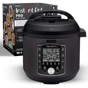 Amazon.com: Instant Pot Pro (8 QT) 10-in-1 Pressure Cooker, Slow Cooker, Rice/Grain Cooker, Steamer, Saut, Sous Vide, Yogurt Maker, Sterilizer, and Warmer, Includes App With Over 800 Recipes, Black: Home & Kitchen