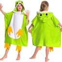 OLAOLA Frog Hooded Kids Beach Towels, Soft Absorbent Kids Hooded Bath Towel Wrap for Boys Girls, Toddler Pool Swim Towel with Hood for Ages 3-12, 