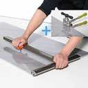 Professional Porcelain Manual Tile Cutter Tool Kit with Large Tile Cutter (can cut 48"),Power Pliers,3Pcs Cutting Blades and 3Pcs Cutting Wheels (48 Inch Or Less)