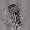 ETERNA Pipe Wrench 18 inch Aluminum Straight Pipe Wrench with Alloy Carbon Steel Hook Jaws Heavy Duty Plumbing Wrench