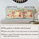 COARVXA Floral Pillow Covers 12x20 Set of 2,Farmhouse Floral Pillow Covers Decorative Double Sided Pattern Cushion Cover Soft Pillow Case for Living Sofa Room Bed Porch Patio Square Pillow Cover