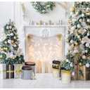 WOLADA Christmas Photo Backdrop White Christmas Party Backdrop for Photography 7x5FT 11973